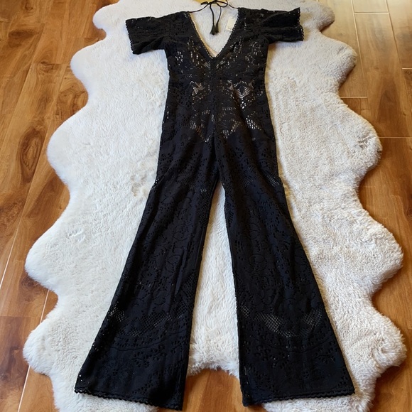 Spell | Black Fleetwood Lace Jumpsuit | L - Picture 10 of 16